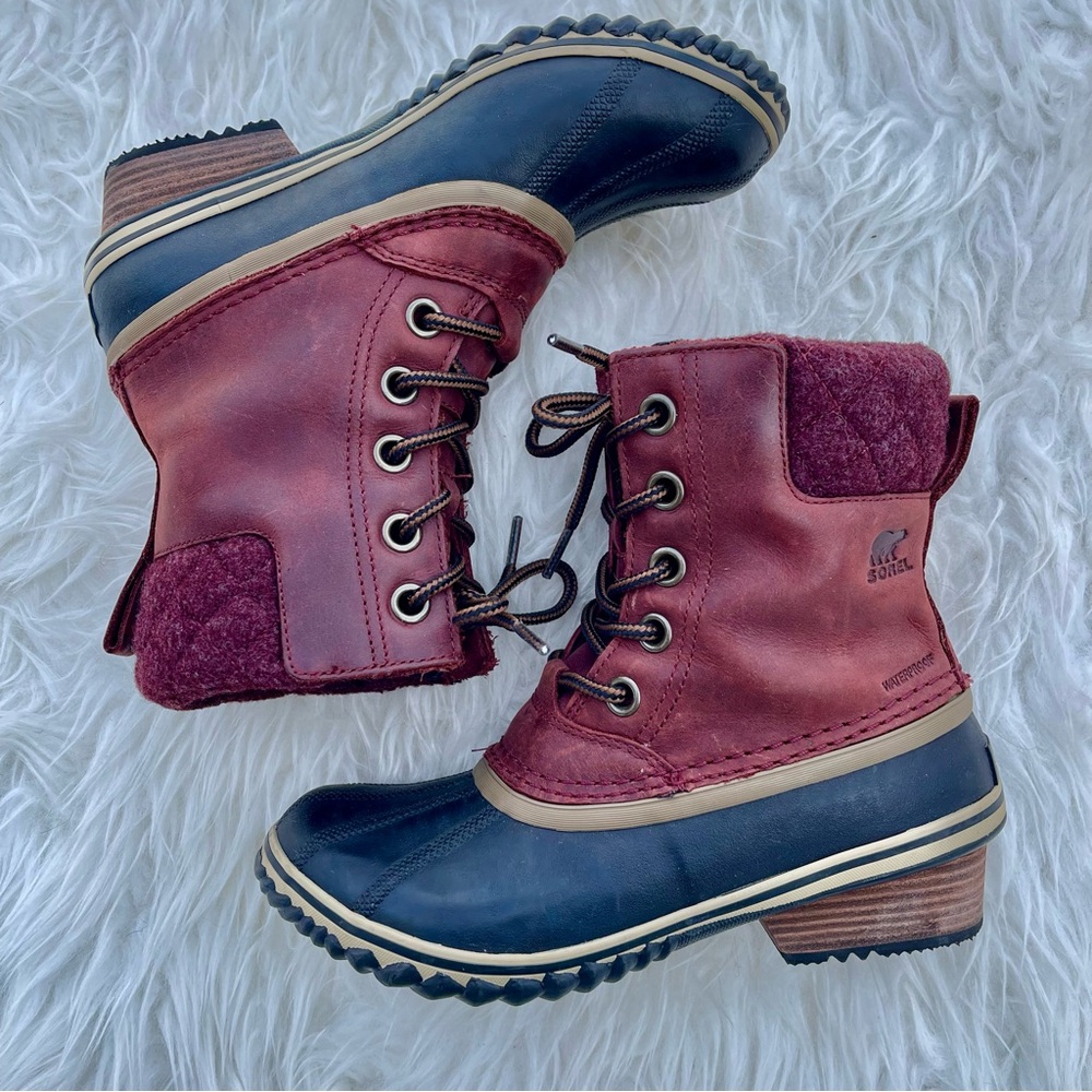 Sorel Slimpack Lace Leather Winter Boot